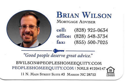 Welcome to McDowell County Brian Wilson Mortgage Advisor