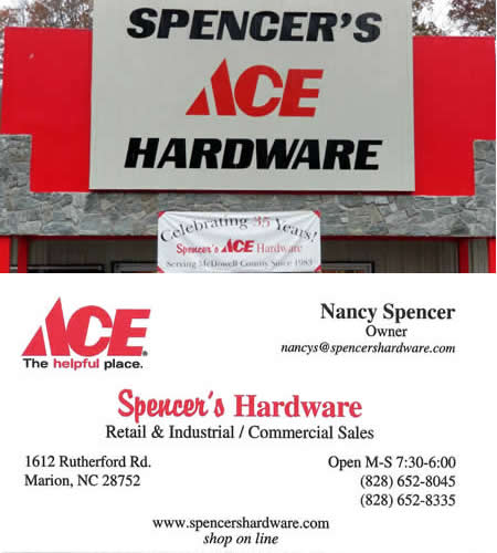 Welcome to McDowell County Spencers Ace Hardware